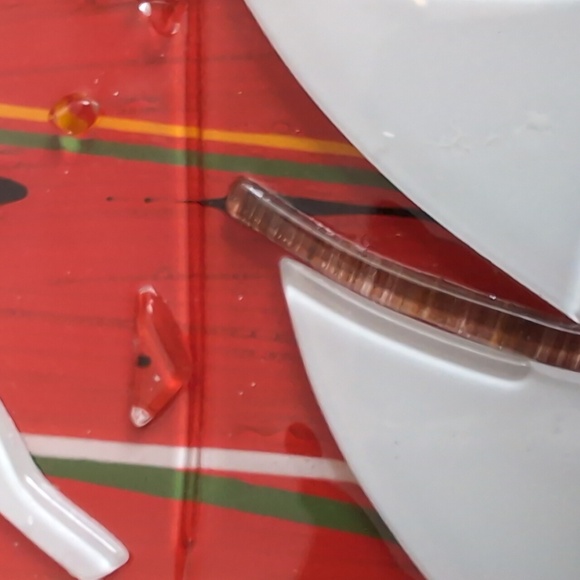 Source Unknown Red and White Glass  Plate Dubrovnik Croatia Souvenir - Picture 5 of 6